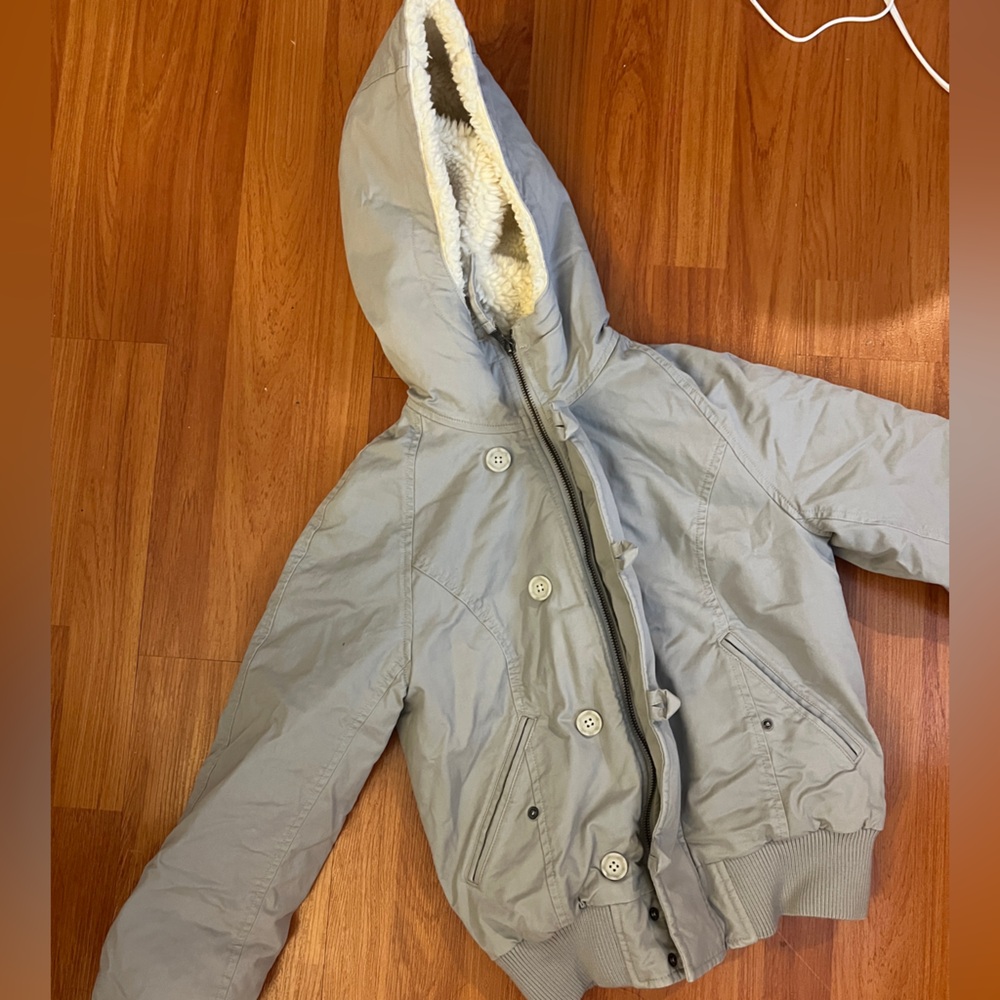 Sunday Best Gray Puffer Jacket with Hood